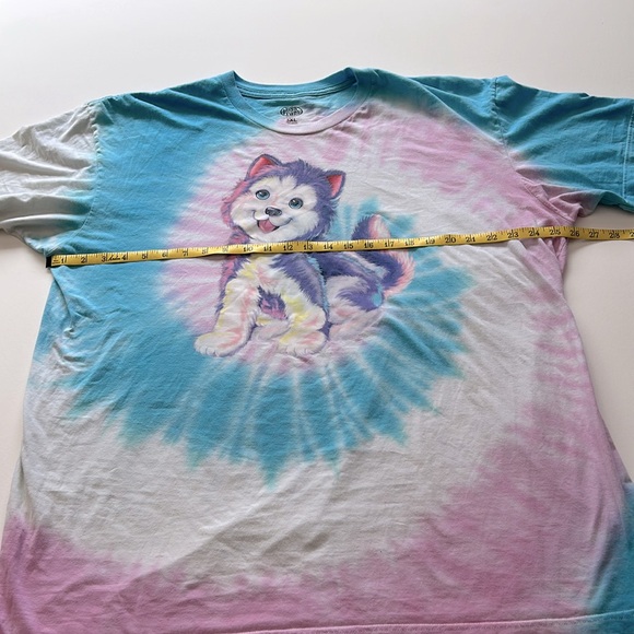 Lisa Frank Tikanni the husky puppy graphic tie dye plus size t shirt Size 3XL - Picture 6 of 7